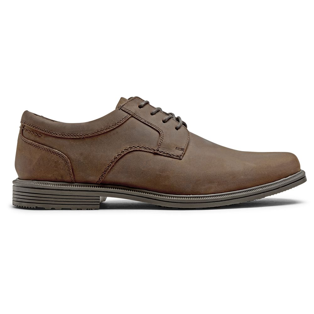 Pantofi Oxford Barbati Rockport Taylor Waterproof Plain Toe Ciocolata - Romania 3184-VHLWA